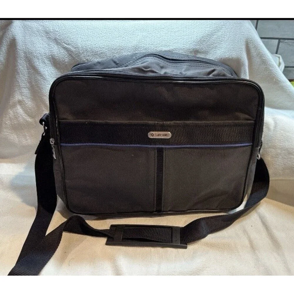 Samsonite Black Nylon Laptop Shoulder Strap Bag Carry Computer